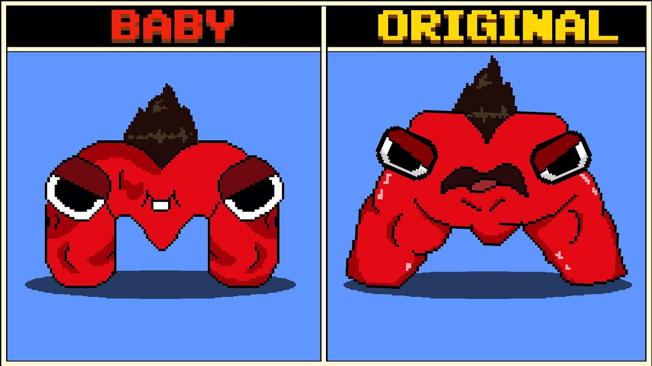 BABY vs ORIGINAL | The Craziest Version Alphabet Lore in Super Mario Bros | GM Animation