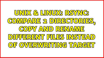 rsync: Compare 2 directories, copy and rename different files instead of overwriting target