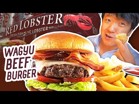 Video Trying RED LOBSTER WAGYU BEEF BURGER! Red Lobster &... - youtube