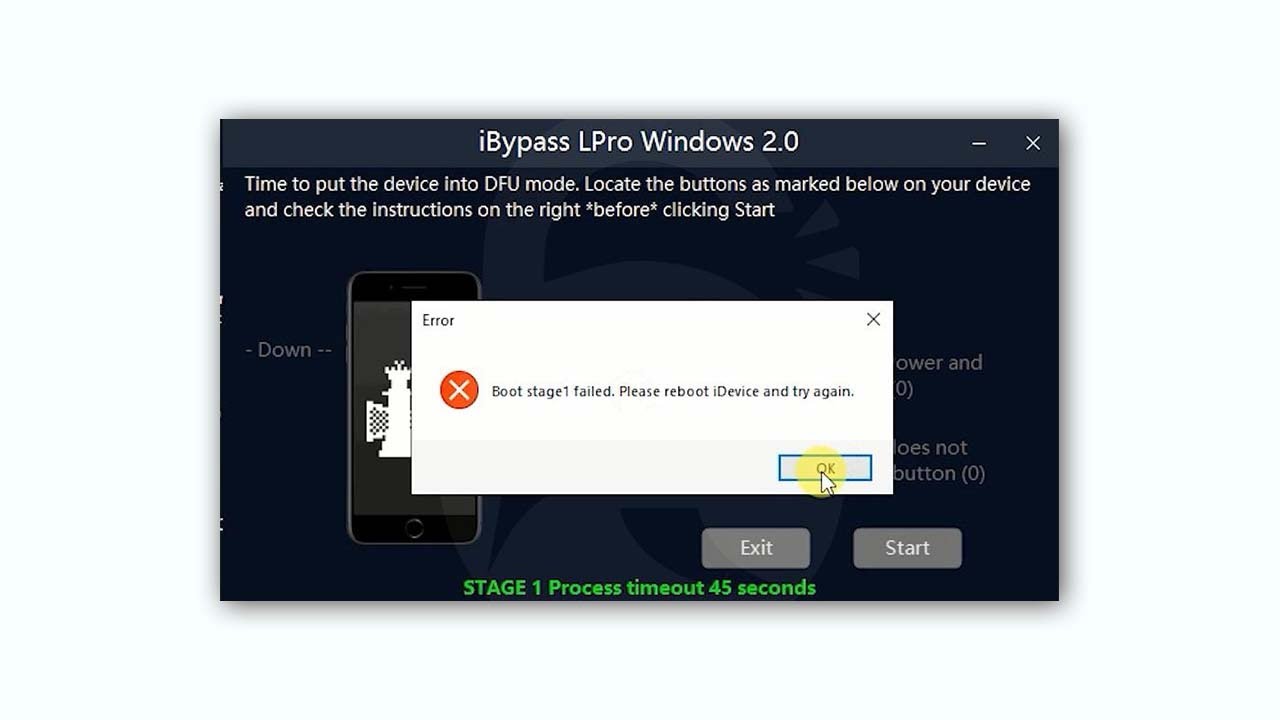 How to fix boot stage 1 failed please reboot iDevice and try again on ...