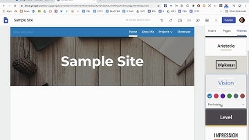 Google Sites: Themes Colors Fonts