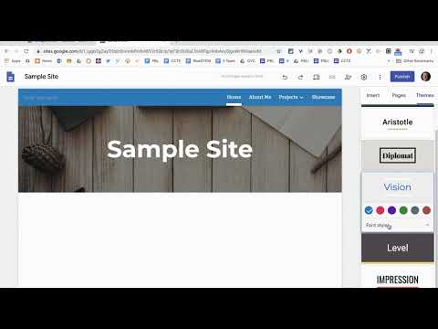 Google Sites: Themes Colors Fonts