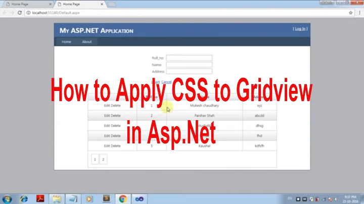 Gridview formatting using CSS -Asp.Net