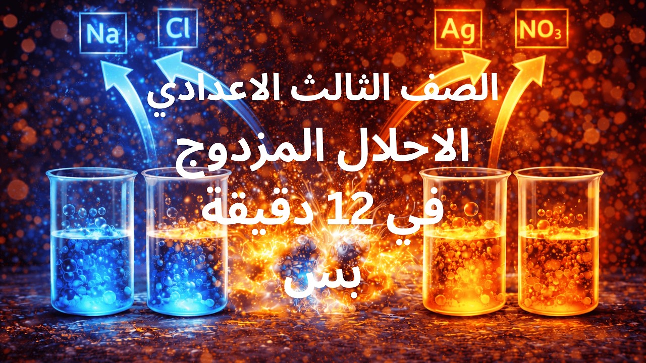 الدرس الأول (الجزء الثالث) : تفاعلات الاحلال المزدوج  / الصف الثالث الاعدادي 2026