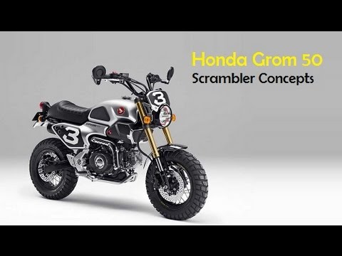 Honda Grom 50 Scrambler Concepts Will Debut At The Tokyo Motor Show