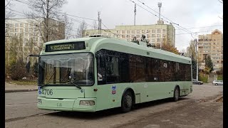 Минск.Поездка на троллейбусе №4 ДС Одоевского - Автовокзал Центральный