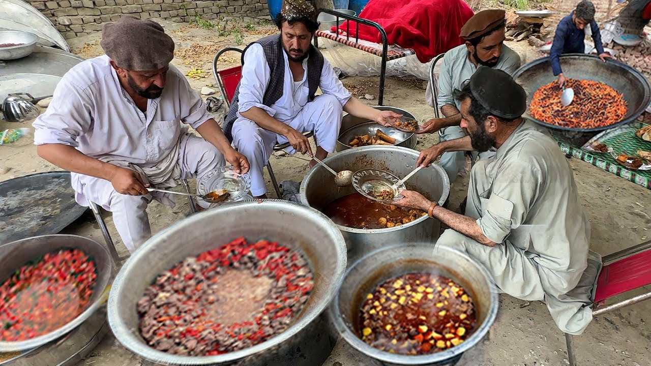 Massive Afghanistan Village Wedding Foods for 2000 Guests | Mega Cooking | Village Food |