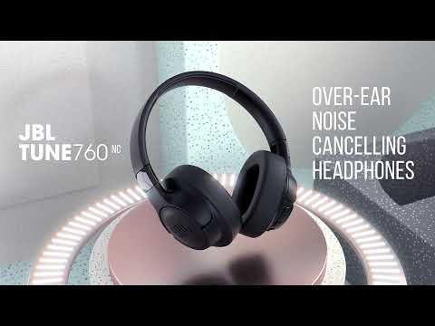 JBL Tune 760NC Noise-Canceling Wireless Over-Ear Headphones (Blue