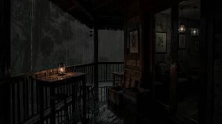 Deep Night Rain Sounds 💤 Fall Asleep Fast in a Forest Cabin - 8 Hours
