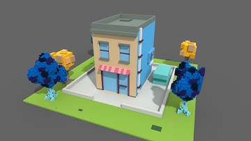 Simple House - Magica Voxel | TimeLapse | MadFireOn |