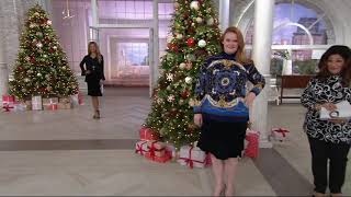 Susan Graver Stretch Velvet Knee Length Skirt on QVC