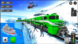 train driving on an impossible track | train driving simulator game | dangerous mountain train track screenshot 3