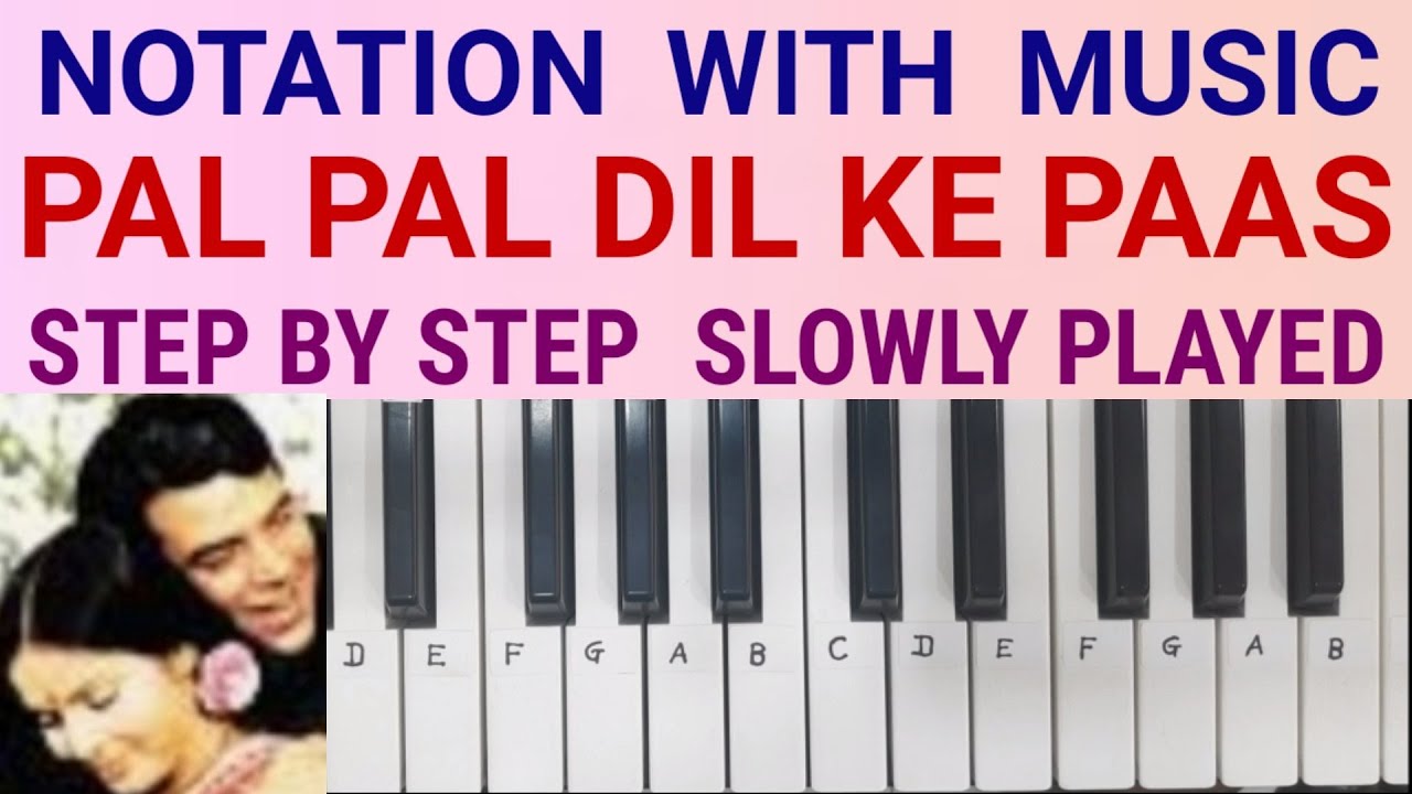 Pal Pal Dil Ke Paas | Blackmail | Kishor Kumar | Piano | Casio | Keyboard | Notes | Tutorial| Lesson