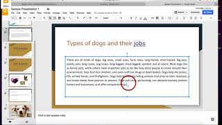 Google Slides - Text Align and Space