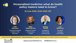 Personalized medicine: What do health policy makers need to know?