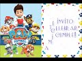 VIDEO INVITACION ANIMADA PAW PATROL