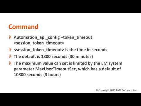 How to configure Automation API session timeout?