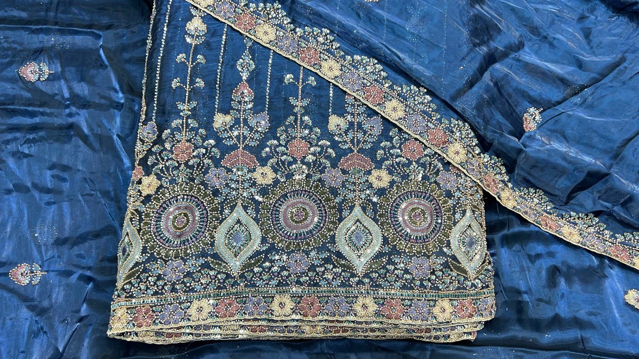 Luxury Turkish Cutdana Embroidered Dress | Wedding & Party Wear | Bismillah Fabrics | COD Available 