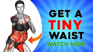 How to Get a Tiny Waist in Just 30 Minutes Standing Workout! ➜ Home Workout Women