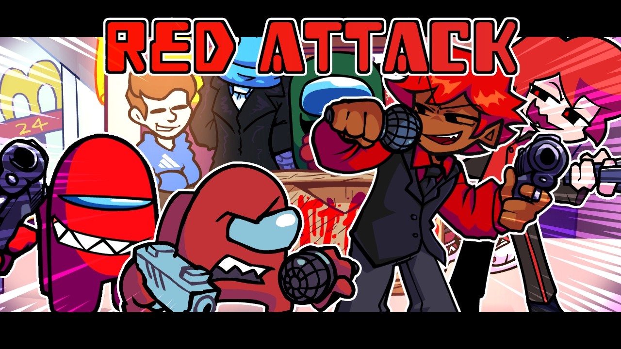 Red Attack / Monotone Attack but "Red"s sings it! (FNF Cover)