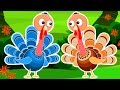 Five Little Turkeys | Turkey Song | Happy Thanks Giving