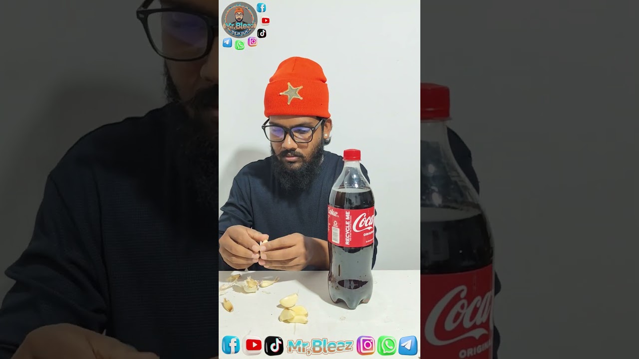 Does Garlic Change Coca Cola’s Color #lifehack #lifehacks #lifestyle #viral #shorts #shortvideo #fyp