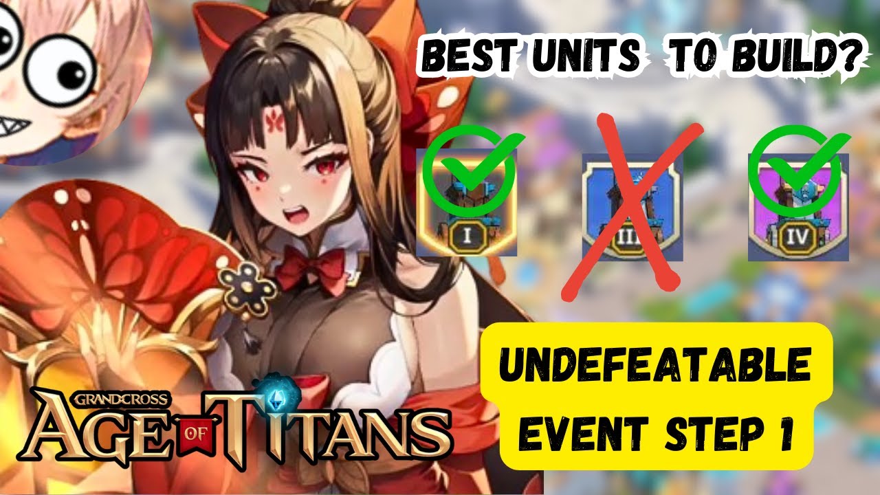 Grand Cross Age of Titans, best units to build for undefeatable event step 1, day 1