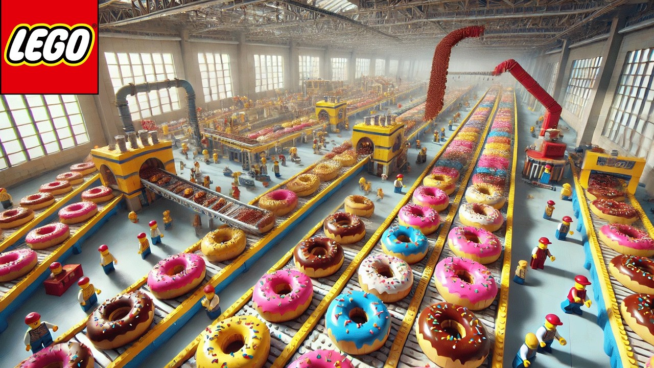 LEGO Donut Production Conveyor Factory | LEGO Auto Tech