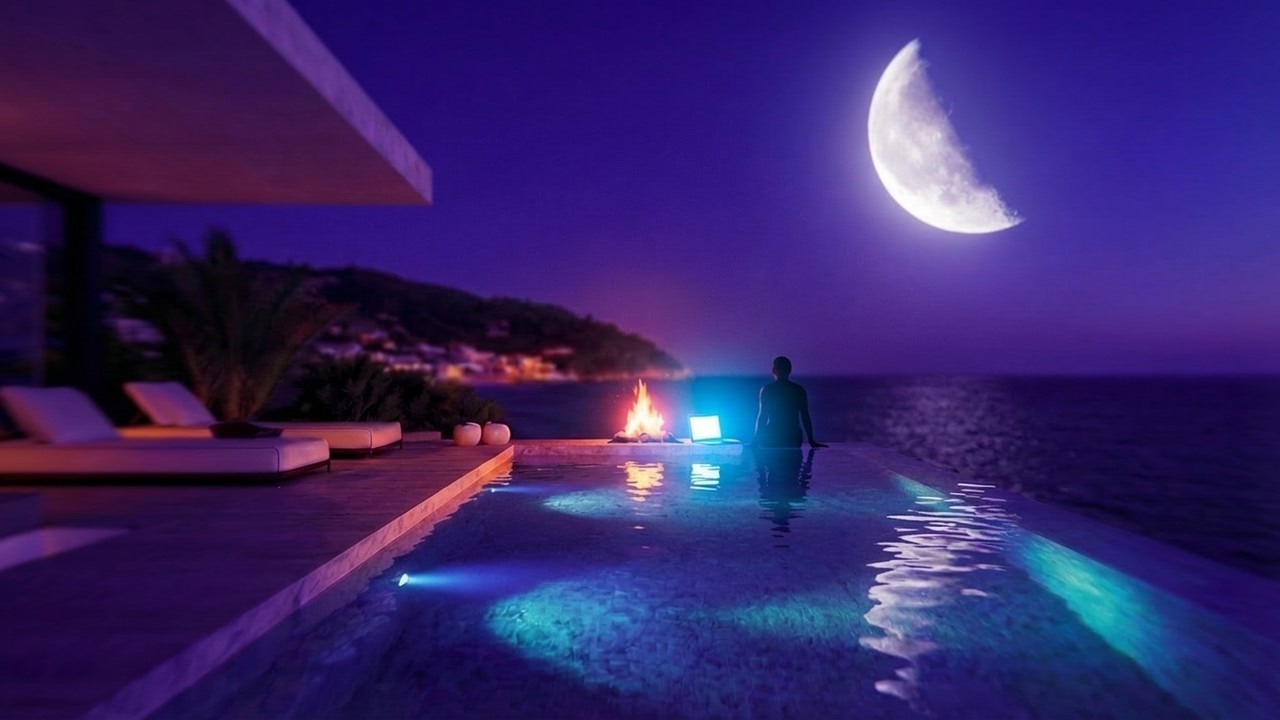 Luxury Poolside Ambient | Soft Acoustic Guitar Music for Calm ...