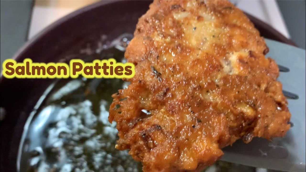 Frying Salmon Patties YouTube