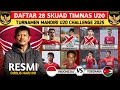 RESMI CORET 6 PEMAIN. DAFTAR 28 PEMAIN TIMNAS U20 INDONESIA DI MANDIRI U20 CHALLENGE SERIES 2025
