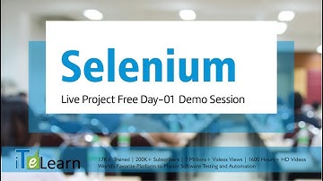 Selenium Live Project Free Day-01 Demo Session - Aug 2018