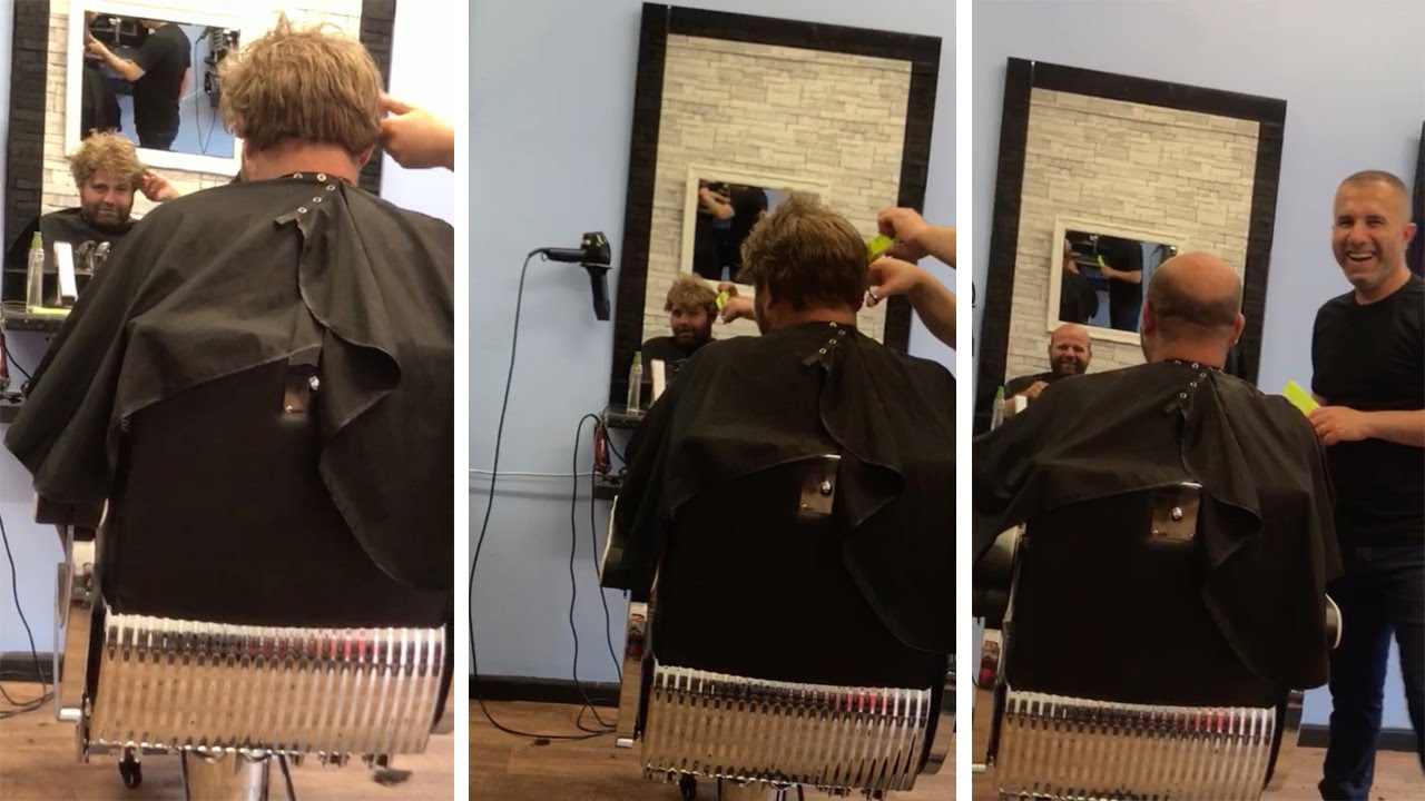 Bald Guy Plays Wig Prank On Barber YouTube