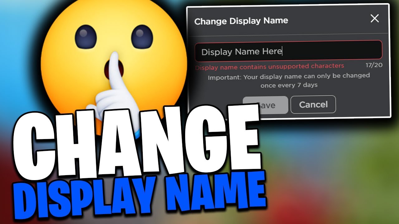 How to Change Your Display Name on Roblox for Free in 2021! YouTube
