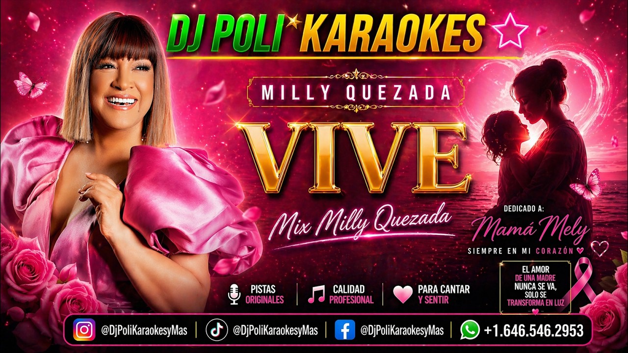 Milly Quezada - Vive KARAOKE INSTRUMENTAL ORIGINAL - YouTube