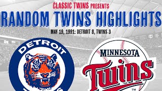 Random Game Highlights: Detroit Tigers 8, Minnesota Twins 3 (05/19/1991)