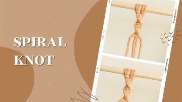 Spiral knot (Basic macrame knots for beginners tutorial)