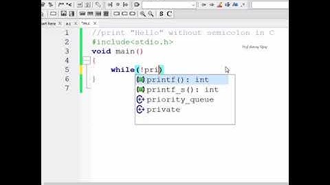 Print  Hello without Semicolon in C Programming | Prof.Antony Vijay #shorts
