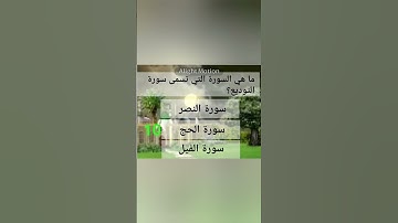 ما هي السورة التي تسمى سورة التوديع؟