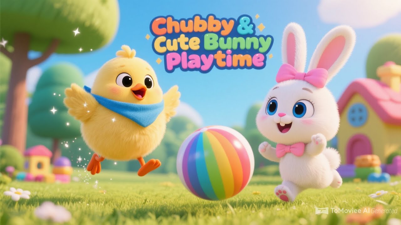 Chubby Chick & Cute Bunny Playtime | Fun Toddler Song for Kids 🌼✨| Nursery Rhymes