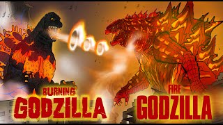 BURNING GODZILLA 1995 VS THERMO GODZILLA 2019  KAIJU MOMENTS