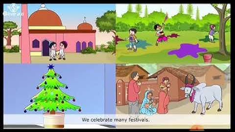 Festivals are fun  ll Class- 2  || Communicate In English , Animated 👍