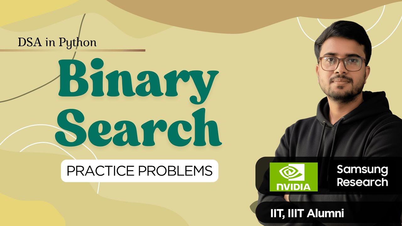 2.23 Problems on Binary Search | DSA in Python | Hindi - YouTube