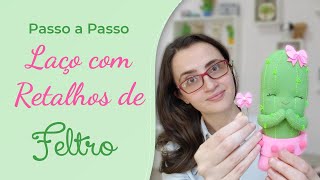 O QUE FAZER COM RETALHOS DE FELTRO / Como fazer um clips decorado de laço, para brinde e venda.