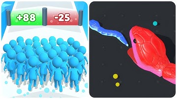 Snake Clash.io vs Count Master - (New Update, Max Level), ASMR Game