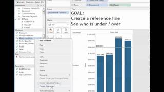 Tableau : reference line for sales greater than 800k (December 2013)