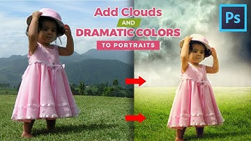 Add Clouds and Dramatic colors to Birthday Girl Photo Editing Photography Photoshop Tutorial