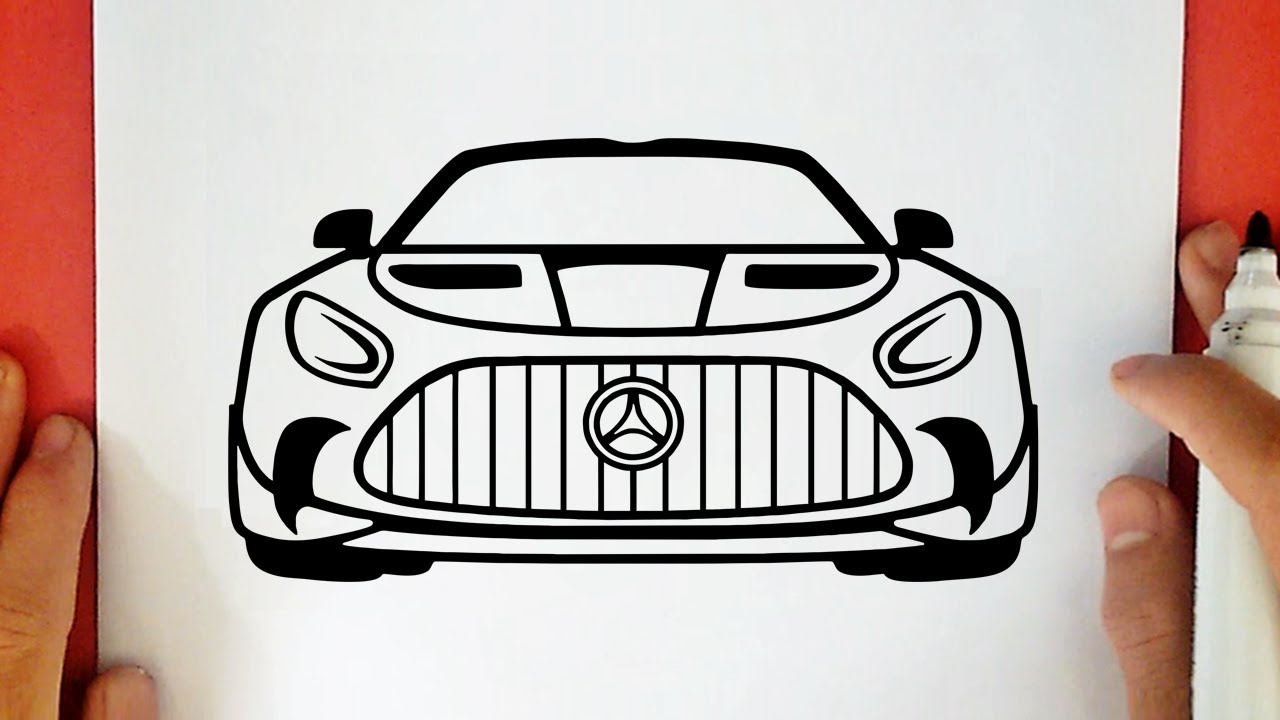 How to draw a Mercedes car step by step - Simple Drawing Ideas