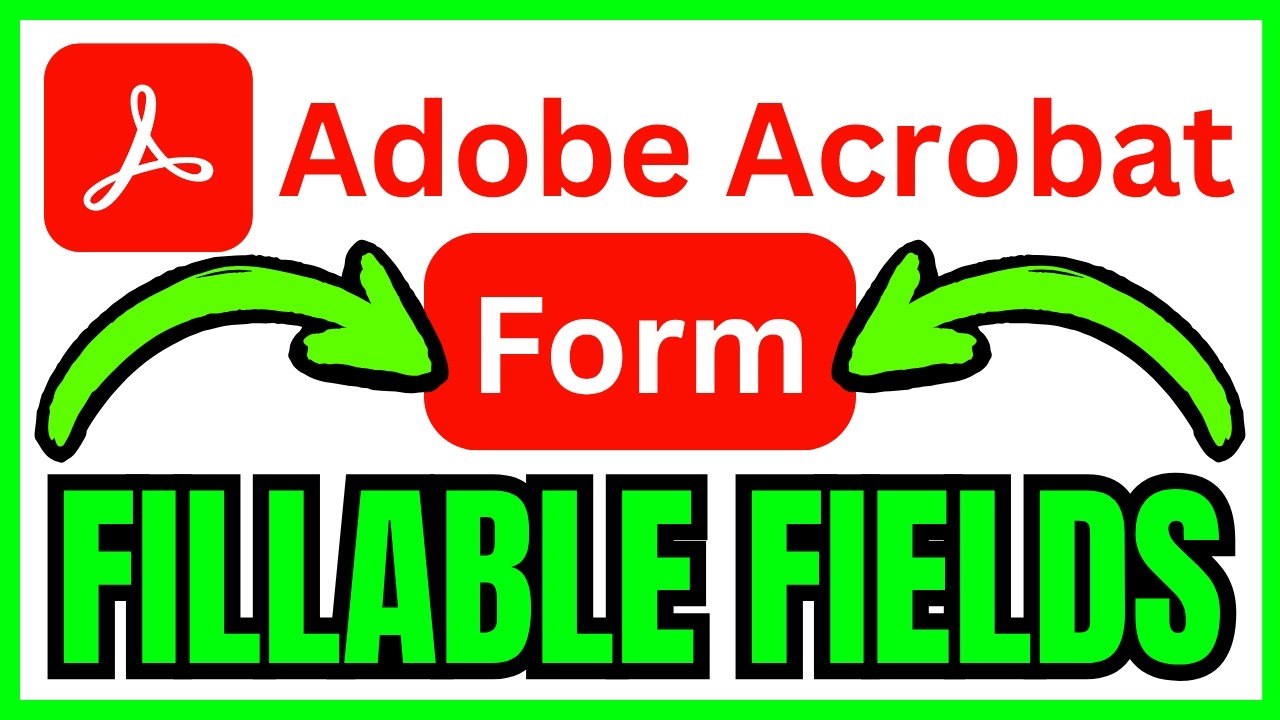 How To ADD FILLABLE FIELDS In PDF Adobe Acrobat (QUICK & EASY) 2026 ...