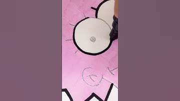 Drawing Lisa Simpson, But Only With Pink POSCA Markers, ASMR 👀🎨 #shorts #asmr #posca #satisfying